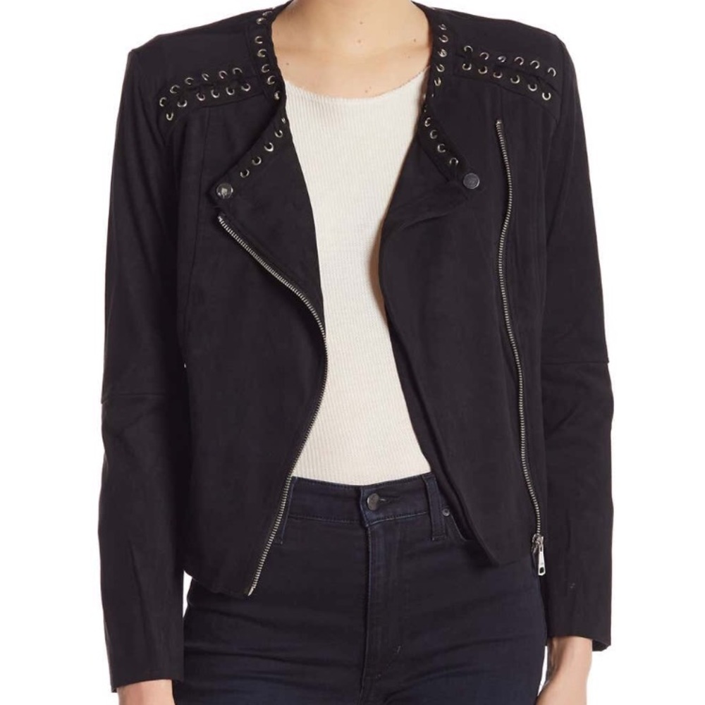 Vigoss Black Suede Wrap Jacket
